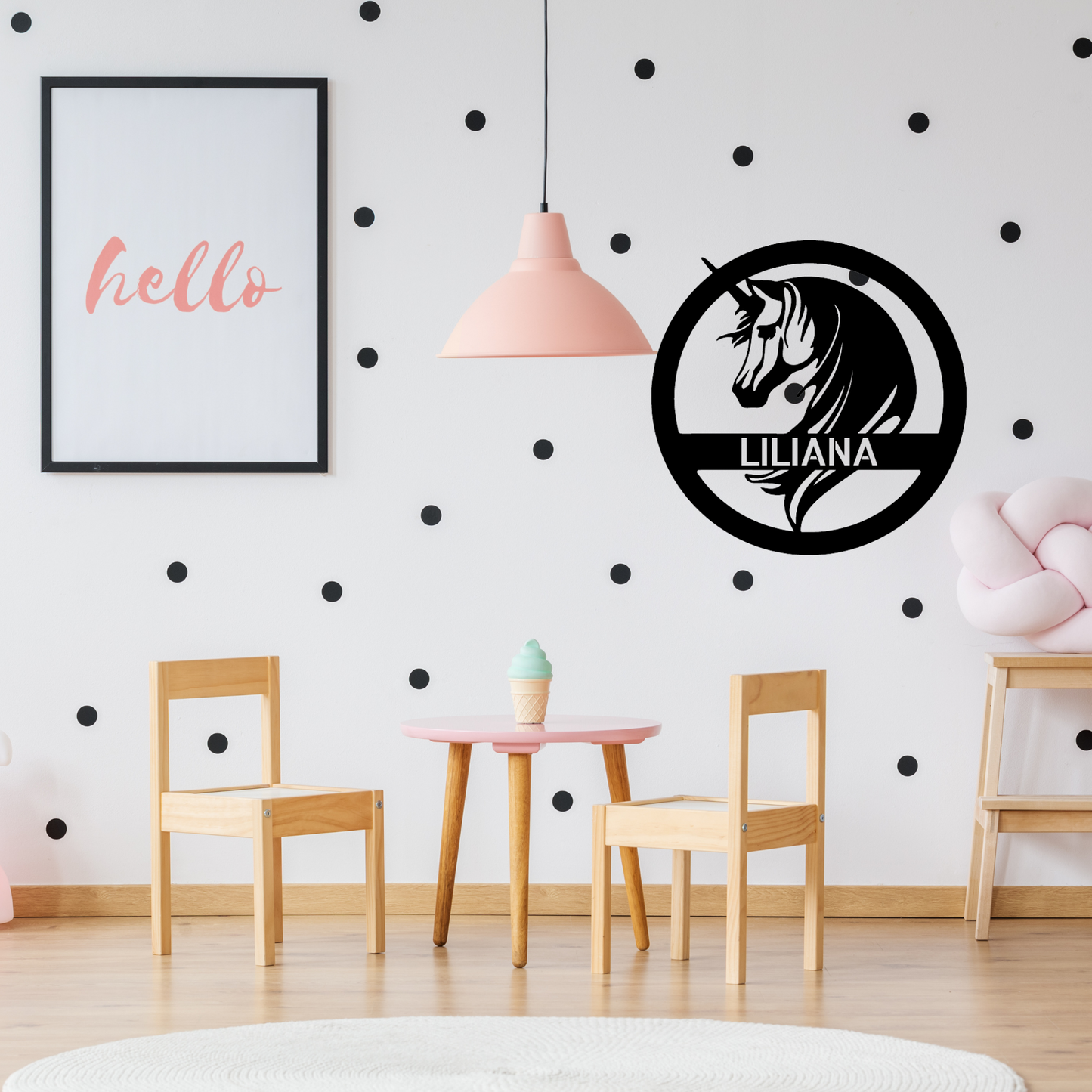Unicorn - Custom Metal Sign - Girl Room Decor, Unicorn Decor, Unicorn Gift, Nursery Decor, Play Room Decor