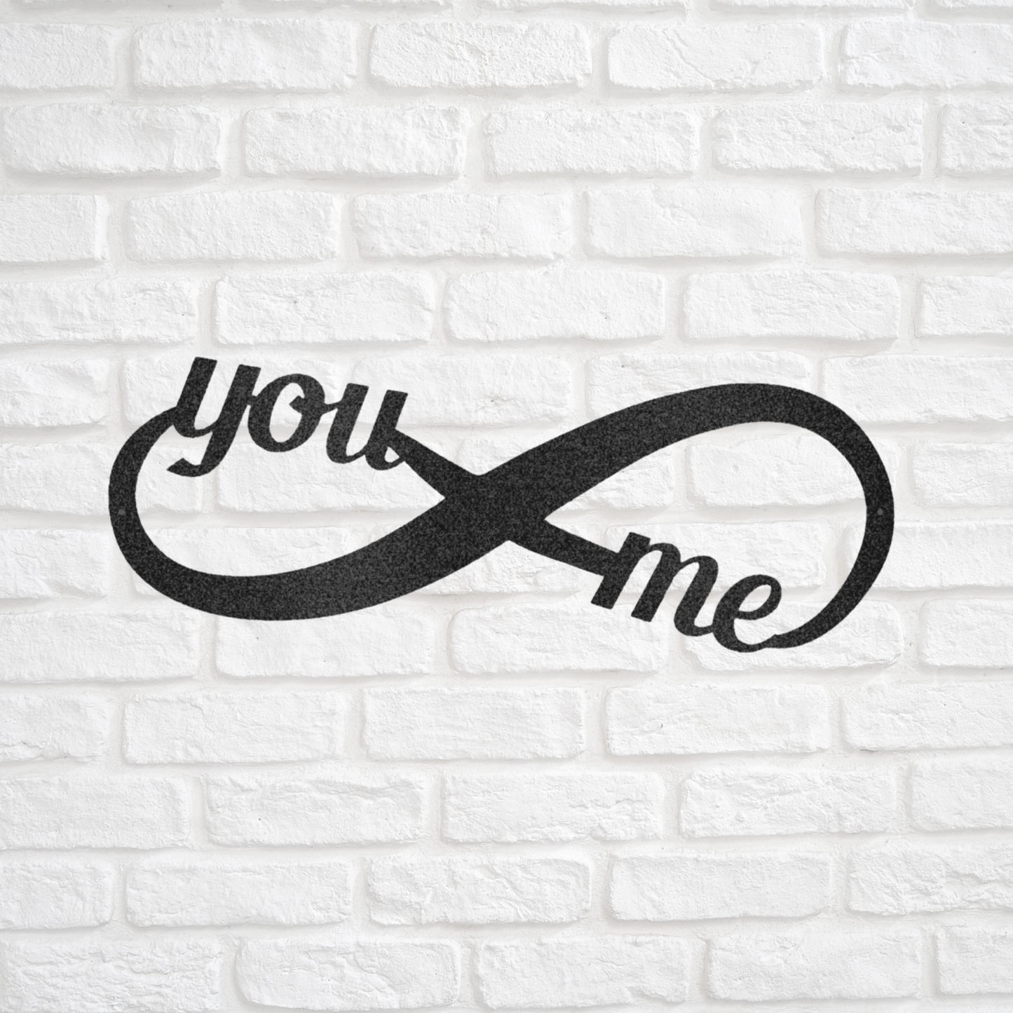 "You & Me", Infinity, Custom Metal Wall Art, Metal Words, Metal Home Decor, Together, Anniversary Gift, Wedding Gift, Valentine