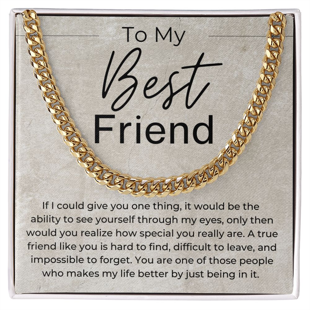 A True Friend Like You Is Hard To Find - Gift For Male Best Friend - Linked Chain Necklace - Jewelry - Personalized Gift