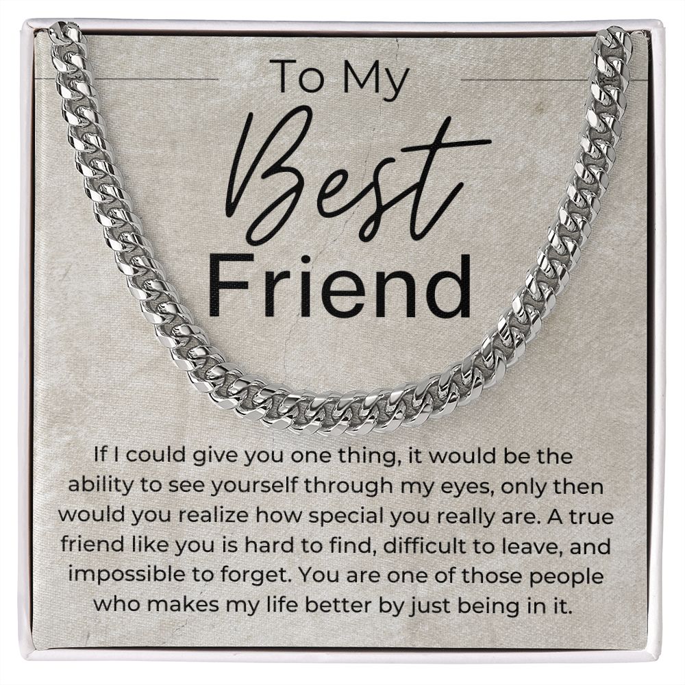 A True Friend Like You Is Hard To Find - Gift For Male Best Friend - Linked Chain Necklace - Jewelry - Personalized Gift