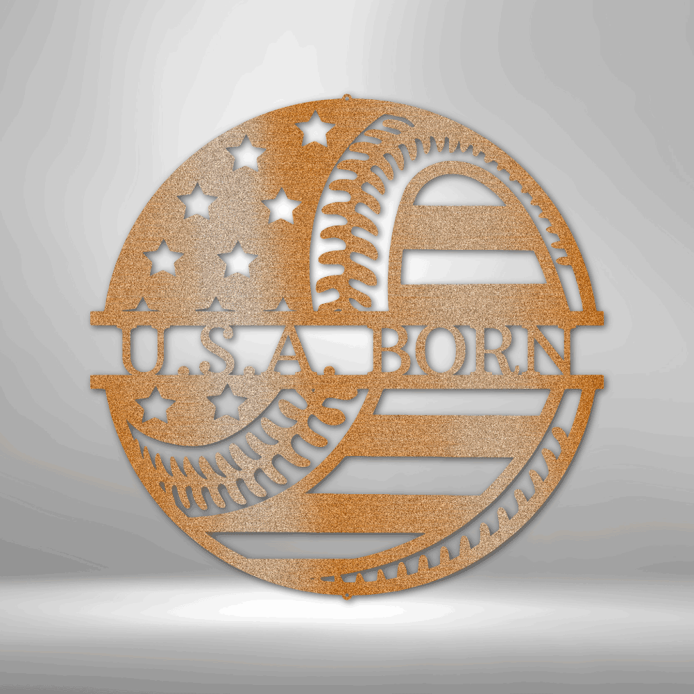 Custom Metal Baseball Sign - Patriotic Gift for Player - 4th of July Decor