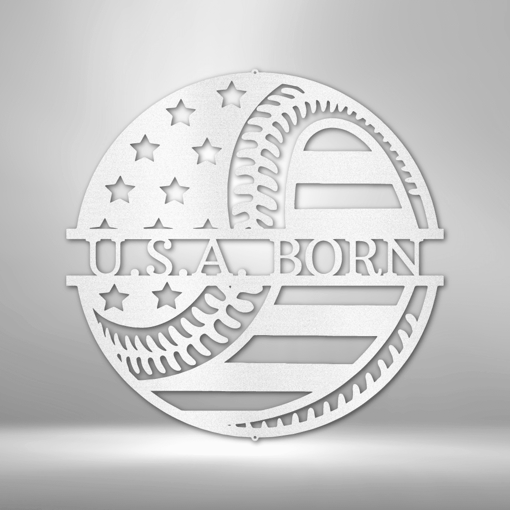 Custom Metal Baseball Sign - Patriotic Gift for Player - 4th of July Decor