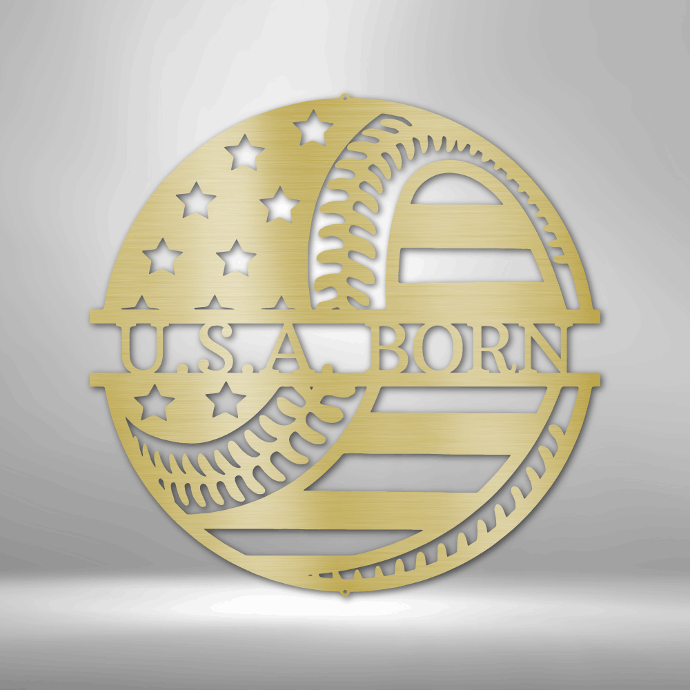 Custom Metal Baseball Sign - Patriotic Gift for Player - 4th of July Decor