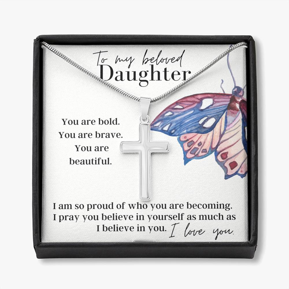 To my Beloved Daughter - Engravable Pendant Necklace