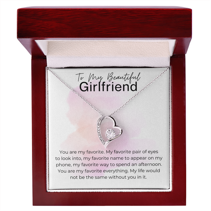 My Life Would Not Be the Same - Gift for Girlfriend - Heart Pendant Necklace