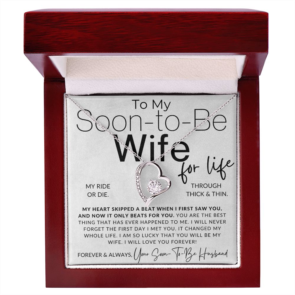 Soon To Be Wife - Through Thick and Thin - Gift For My Future Wife, My Fiancée - Bride Gift from Groom on Wedding Day - Romantic Christmas Gifts For Her, Valentine's Day, Birthday Present,