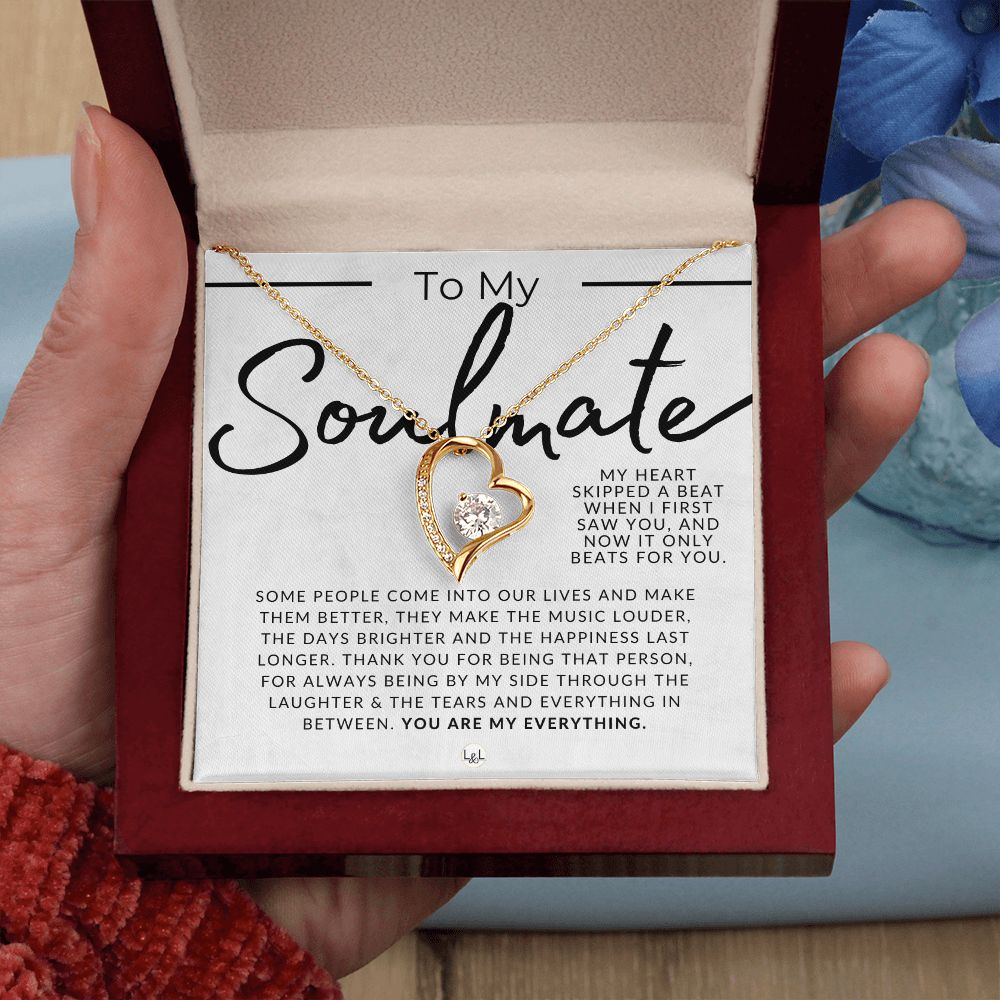 To My Soulmate Gift Necklace, Love Dancing Necklace, Birthday Gift For  Wife, Anniversary Gift For Wife, Girlfriend Birthday Gift - Walmart.com