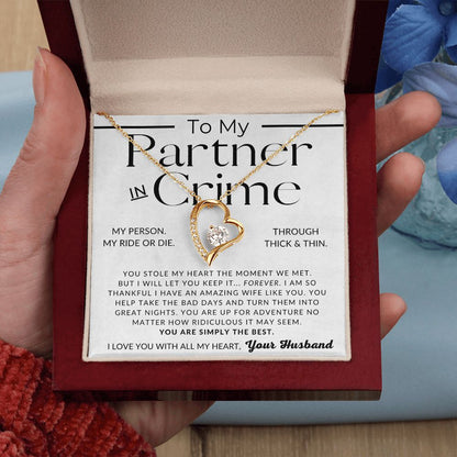 Partner In Crime - Gift For My Wife - Thoughtful Christmas Gifts For Her, Valentine's Day, Birthday Present, Wedding Anniversary