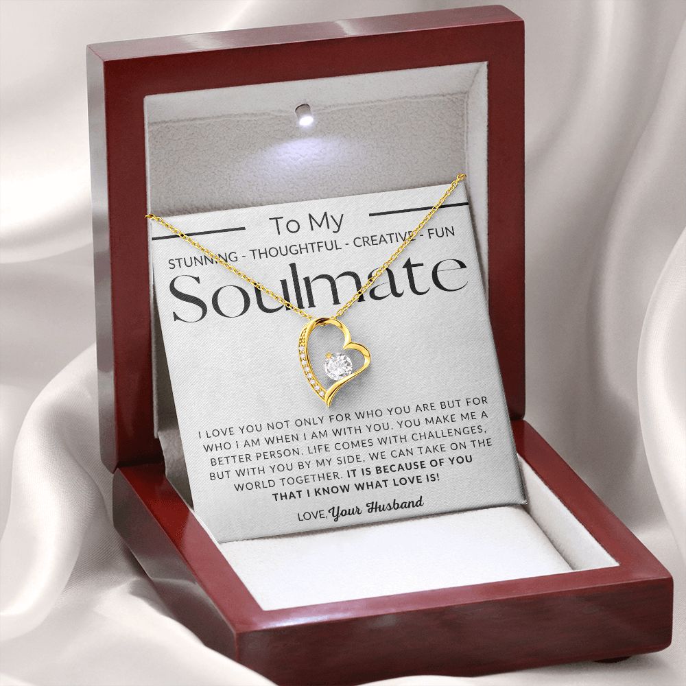 Soulmate, Because of You - Gift For My Wife - Thoughtful Christmas Gifts For Her, Valentine's Day, Birthday Present, Wedding Anniversary