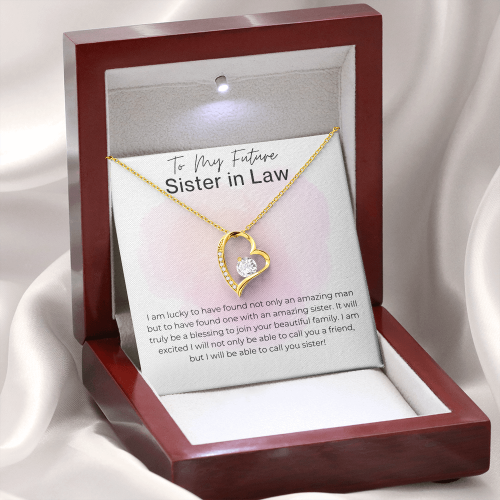 Excited to Call You Sister - Gift for Future Sister in Law, from the Bride to Be - Heart Pendant Necklace
