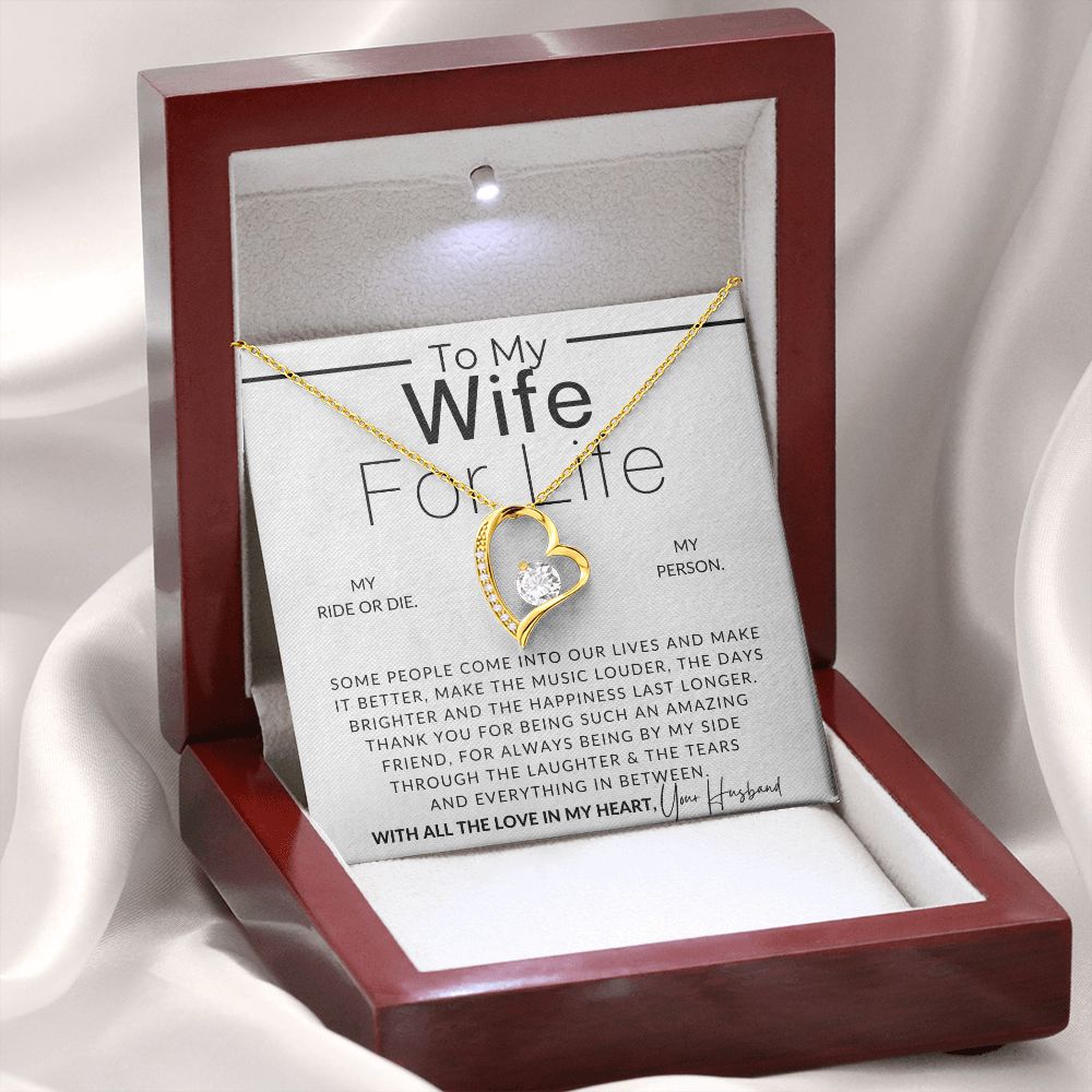For Life - Gift For My Wife - Thoughtful Christmas Gifts For Her, Valentine's Day, Birthday Present, Wedding Anniversary