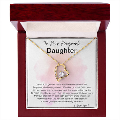 You will be an Amazing Momma - Gift for Pregnant Daughter - Heart Pendant Necklace