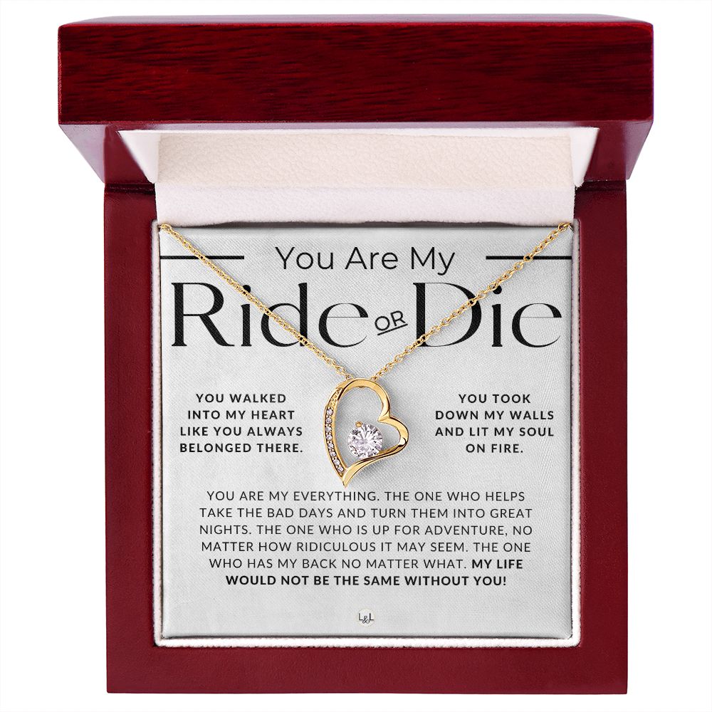 My Ride Or Die - Thinking of You - Sentimental and Romantic Gift for Her -  Christmas, Valentine's, Birthday or Anniversary Gifts