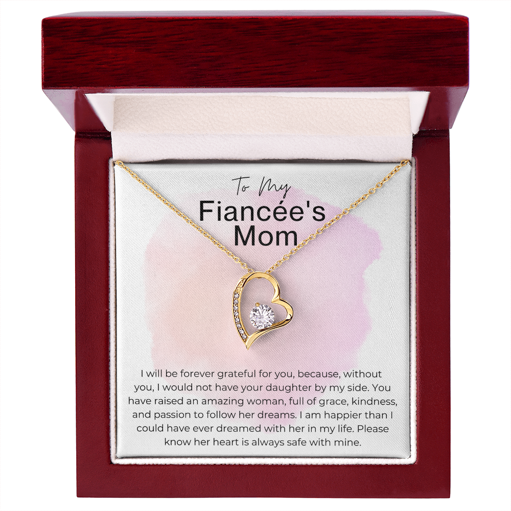 You Raised an Amazing Woman - Gift for Fiancée's Mom, Gift For My Bride's Mom, Future Mother In Law - Heart Pendant Necklace