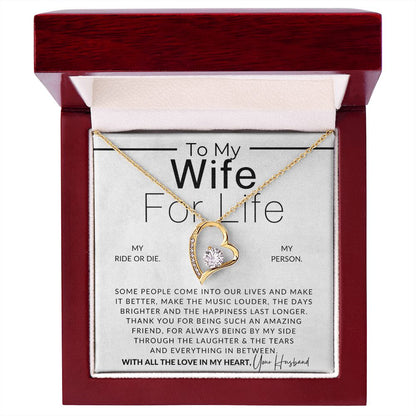 For Life - Gift For My Wife - Thoughtful Christmas Gifts For Her, Valentine's Day, Birthday Present, Wedding Anniversary