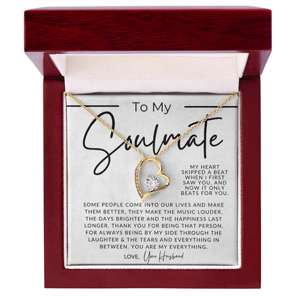 My Soulmate, My Heart Beat - Gift For My Wife - Thoughtful Christmas Gifts For Her, Valentine's Day, Birthday Present, Wedding Anniversary