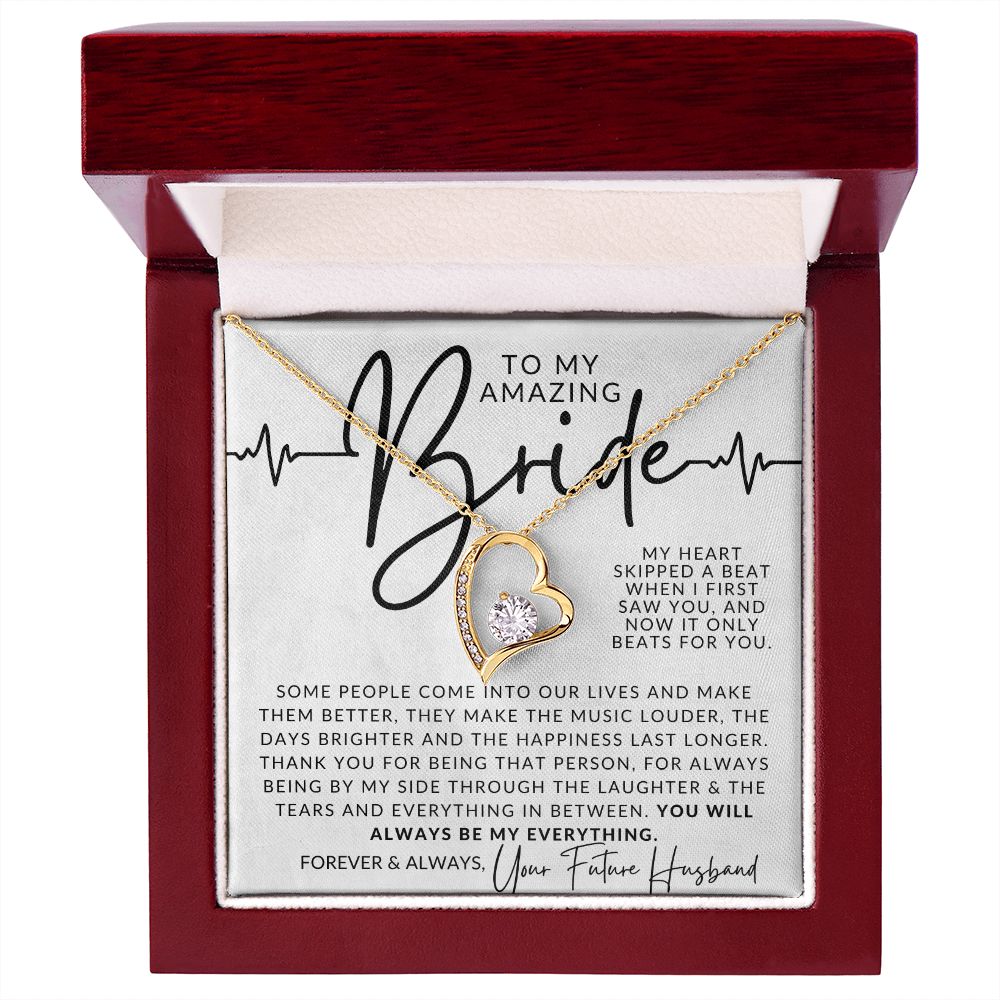 My Bride, My Heart Beat - Gift for My Future Wife, My Fiancée - Bride Gift from Groom on Wedding Day - Romantic Christmas Gifts for Her, Valentine's