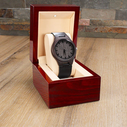 Watch for Dad -You Are The Best Dad By PAR - Golf Gifts for Men - Engraved Wooden Watch with Leather Band