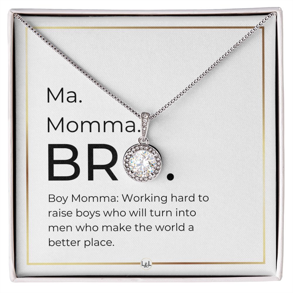 Funny Gift For Boy Mom - Ma. Momma. Bro - Boys to Men - Great Mother's Day, Christmas or Birthday Gift for Boy Mom