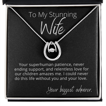 To My Stunning Wife, You Amaze Me - Lucky In Love - Pendant Necklace - The Perfect Gift