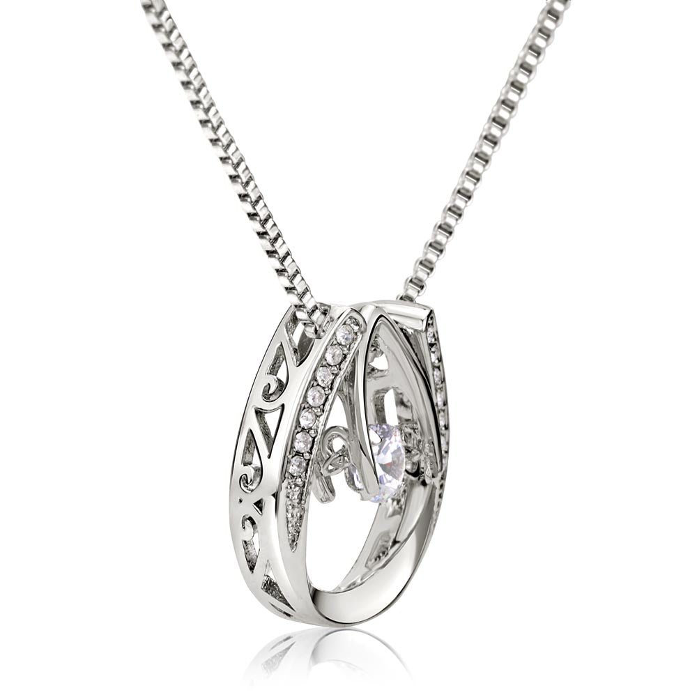 To One Dinking Cool Mom - Lucky Horseshoe Necklace - For a Mom who Loves Pickleball