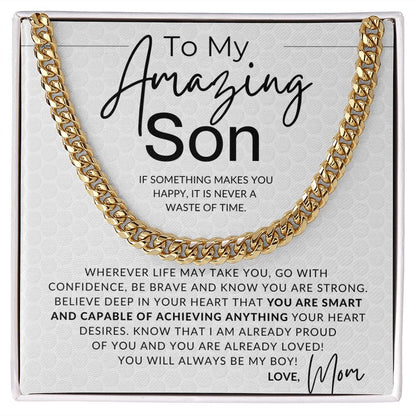 Be Brave, Be Strong - To My Son (From Mom) - Mom to Son Gift - Christmas Gifts, Birthday Present, Graduation, Valentine's Day