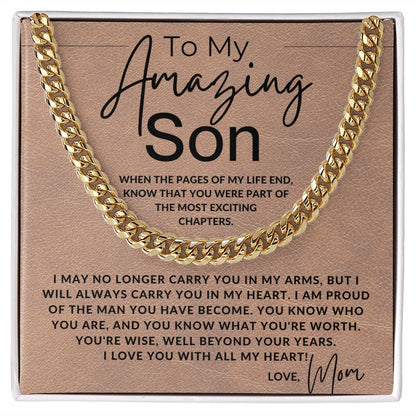 The Best Part - To My Son (From Mom) - Mom to Son Gift - Christmas Gifts, Birthday Present, Graduation, Valentine's Day