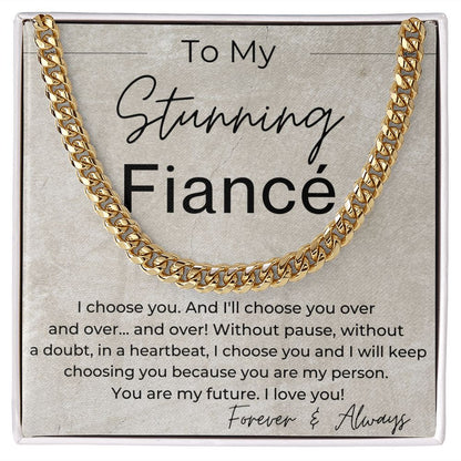 You Are My Person - Gift for Fiancé, Gift for My Groom -  Linked Chain Necklace