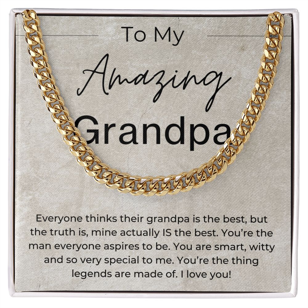 You Are The Thing Legends Are Made Of - Gift for Grandpa - Linked Chain Necklace
