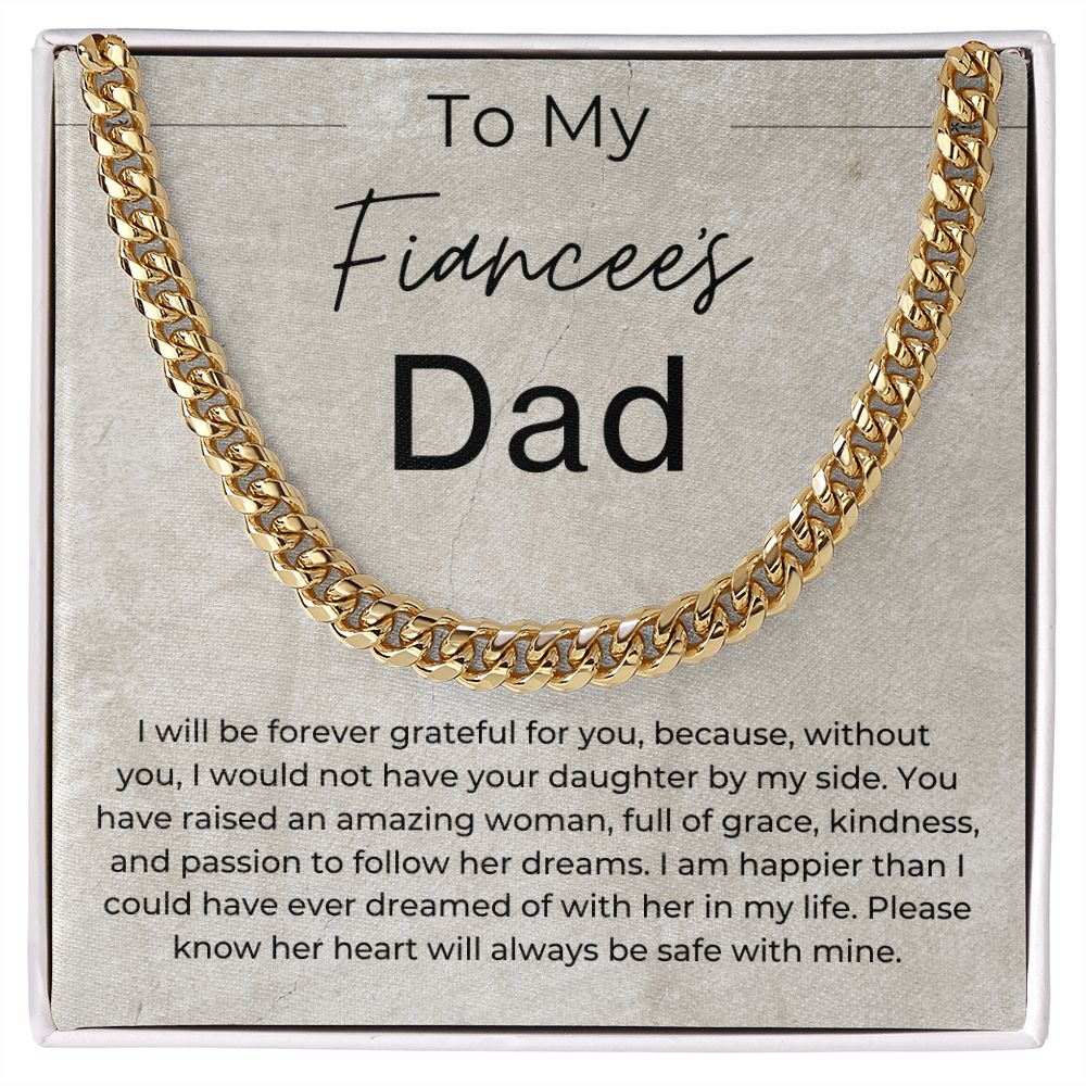 Without You, I Would Not Have Your Daughter - Gift for Fiancée's Dad, Bride's Dad - From Future Son in Law - Linked Chain Necklace