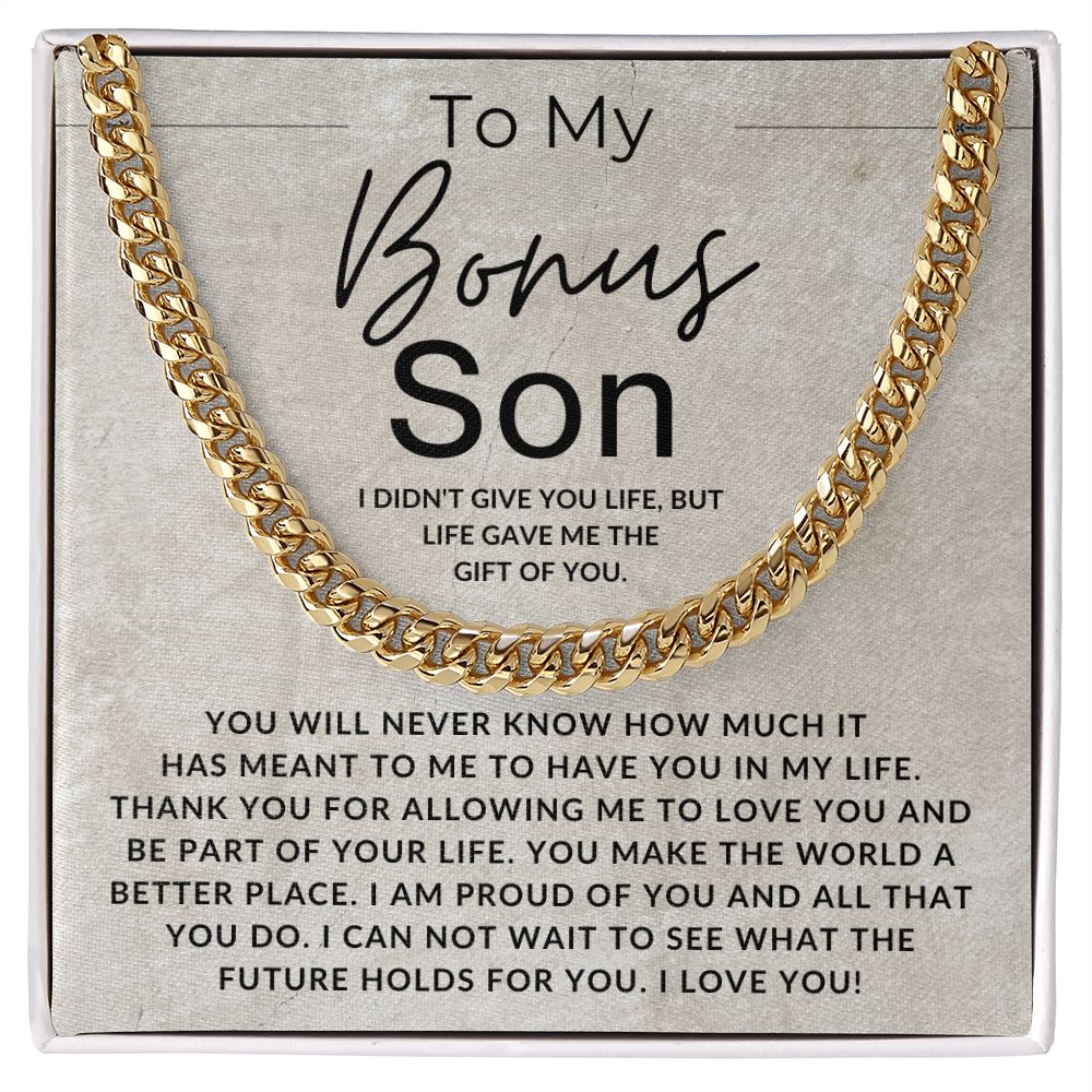 I Am Proud Of You - Chain Necklace For Bonus Son