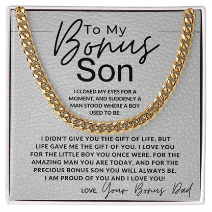 You Are An Amazing Man - To My Bonus Son (Gift From Bonus Dad) - Christmas Gifts, Birthday Present, Graduation, Valentine's Day
