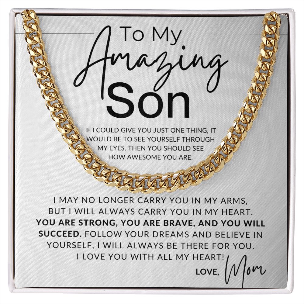 With All My Heart - To My Son (From Mom) - Mom to Son Gift - Christmas Gifts, Birthday Present, Graduation, Valentine's Day