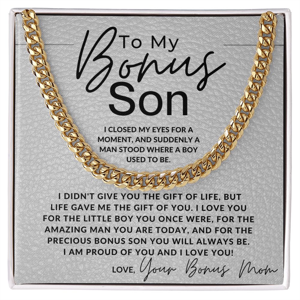 You Are An Amazing Man - To My Bonus Son (Gift From Bonus Mom) - Christmas Gifts, Birthday Present, Graduation, Valentine's Day