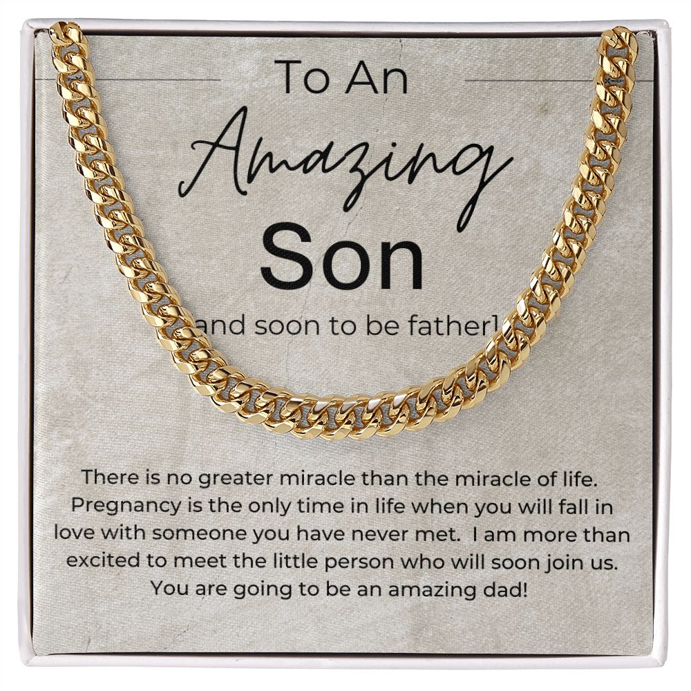 You Are Going To Make An Amazing Dad - Gift for Expecting Son, Soon To Be Dad - Linked Chain Necklace
