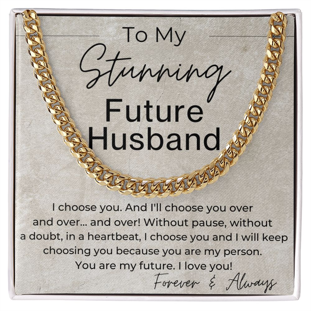 You Are My Future - Gift for Future Husband - Linked Chain Necklace