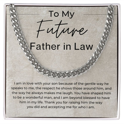 I Am In Love With Your Son - Gift for Future Father In Law, From Future Daughter In Law - Linked Chain Necklace