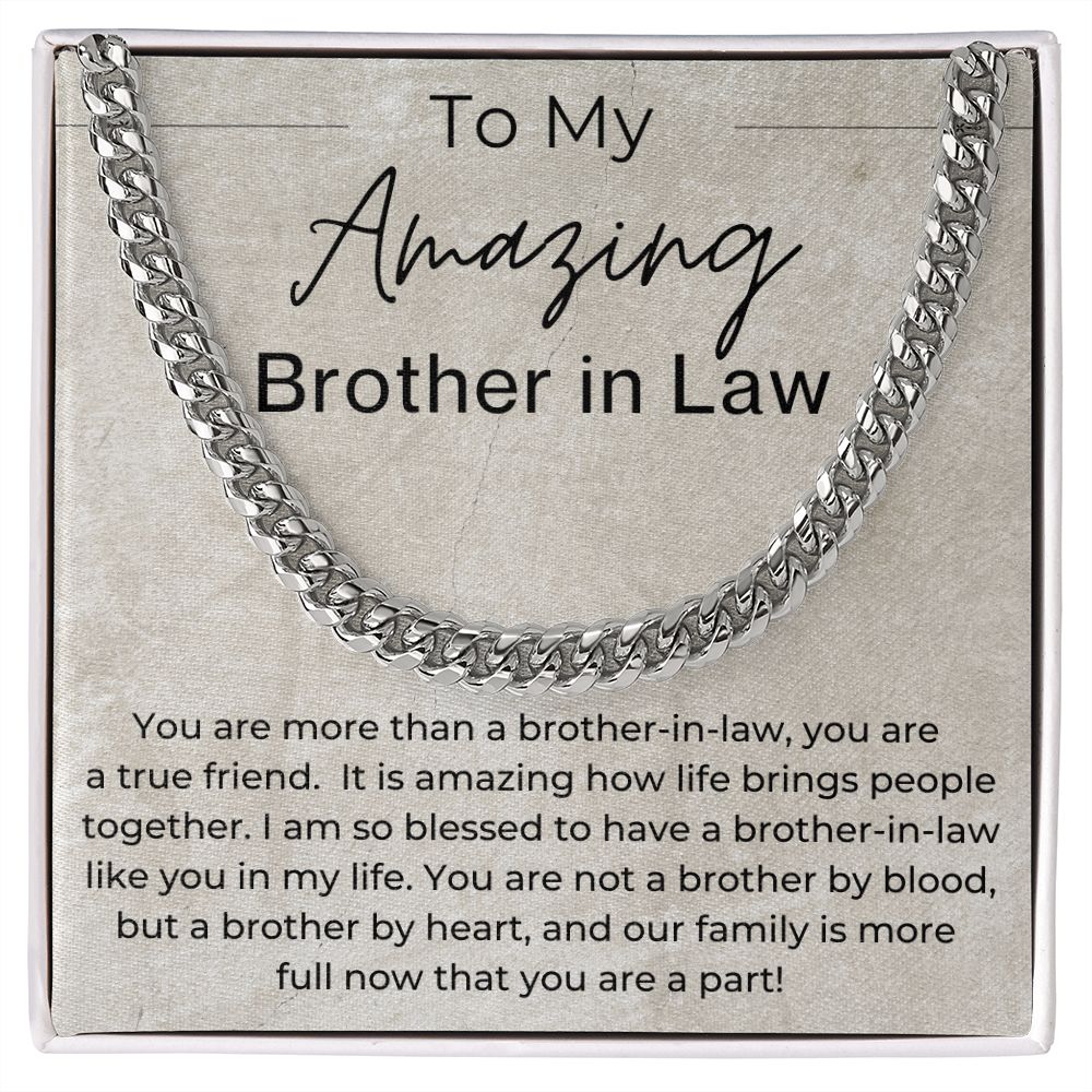 I Know I Can Count on You - Gift for Brother in Law - Cuban Linked Chain Necklace