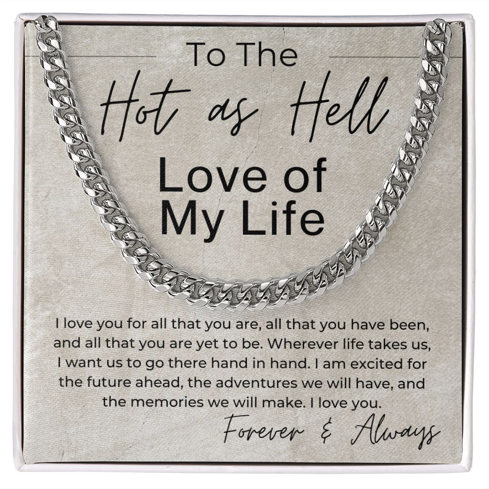 I Love You For All That You Are - Gift for Him - Linked Chain Necklace