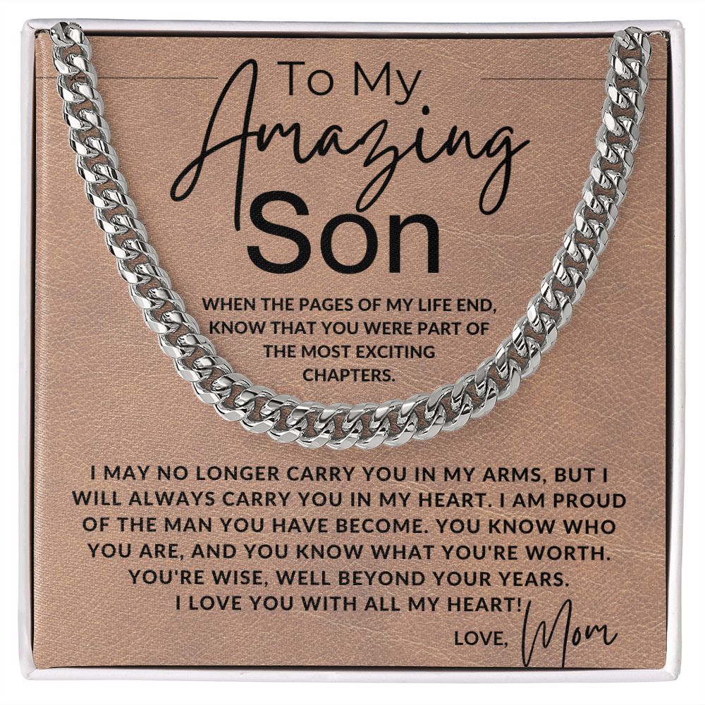 The Best Part - to My Son (from Mom) - Mom to Son Gift - Christmas Gifts, Birthday Present, Graduation, Valentine's Day Stainless Steel / Standard Box