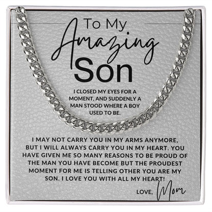 I Closed My Eyes - To My Son (From Mom) - Mom to Son Gift - Christmas Gifts, Birthday Present, Graduation, Valentine's Day