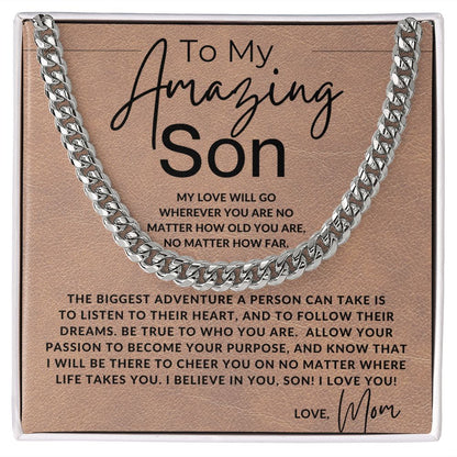 No Matter What - To My Son (From Mom) - Mom to Son Gift - Christmas Gifts, Birthday Present, Graduation, Valentine's Day