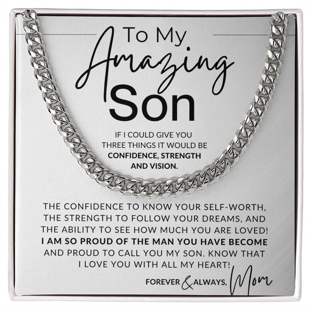 Forever and Always - To My Son (From Mom) - Mom to Son Gift - Christmas Gifts, Birthday Present, Graduation, Valentine's Day