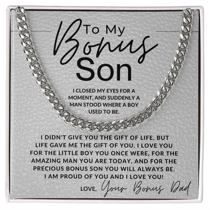 You Are An Amazing Man - To My Bonus Son (Gift From Bonus Dad) - Christmas Gifts, Birthday Present, Graduation, Valentine's Day