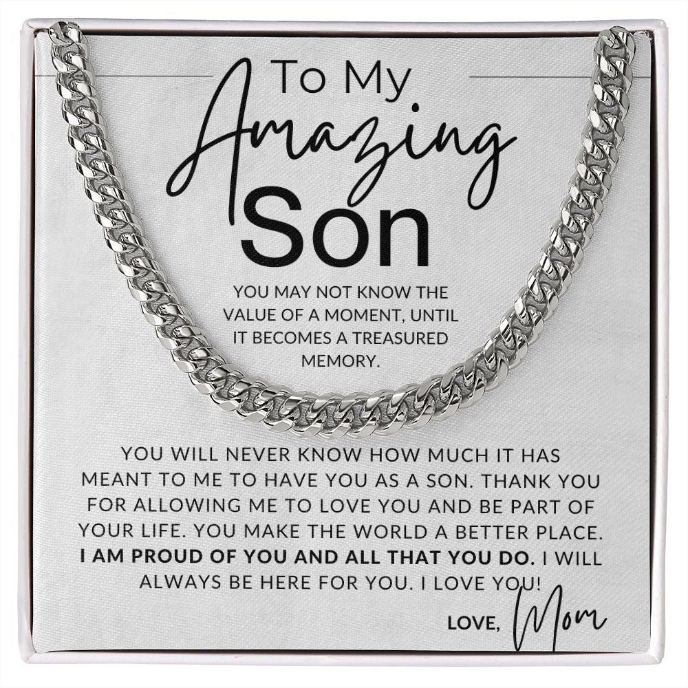 Proud Of You - To My Son (From Mom) - Mom to Son Gift - Christmas Gifts, Birthday Present, Graduation, Valentine's Day