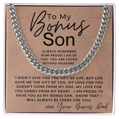 You Are Loved - To My Bonus Son (Gift From Bonus Dad) - Christmas Gifts, Birthday Present, Graduation, Valentine's Day