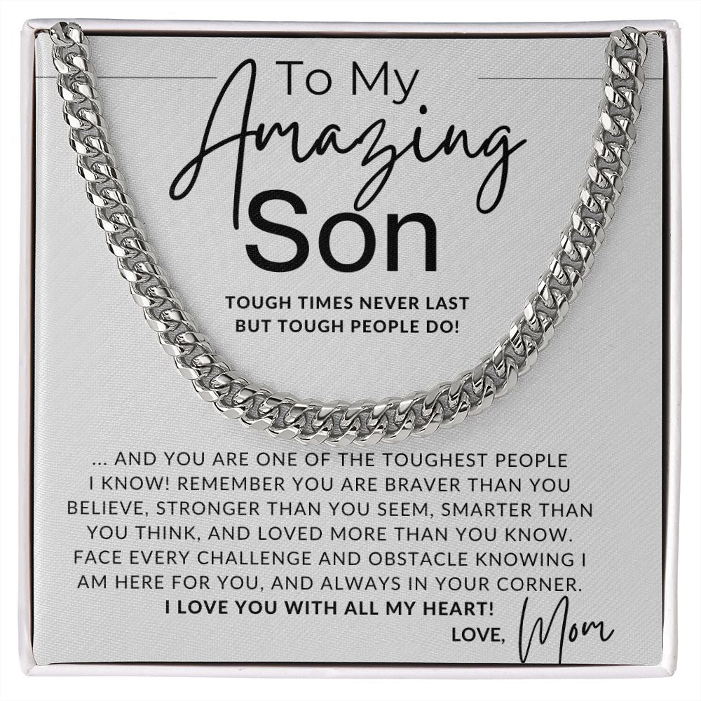 Braver, Stronger, Smarter - To My Son (From Mom) - Mom to Son Gift - Christmas Gifts, Birthday Present, Graduation, Valentine's Day