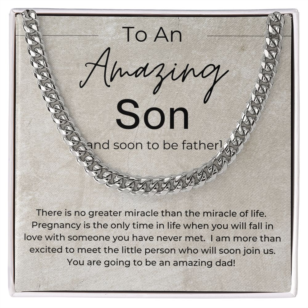 You Are Going To Make An Amazing Dad - Gift for Expecting Son, Soon To Be Dad - Linked Chain Necklace