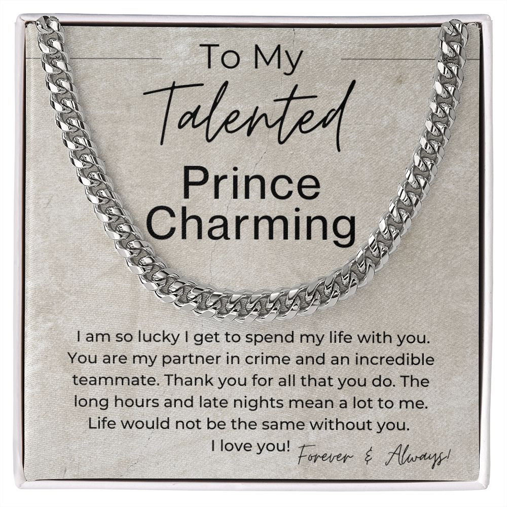 Im So Lucky I Get To Spend My Life With You - Gift for Him - Linked Chain Necklace