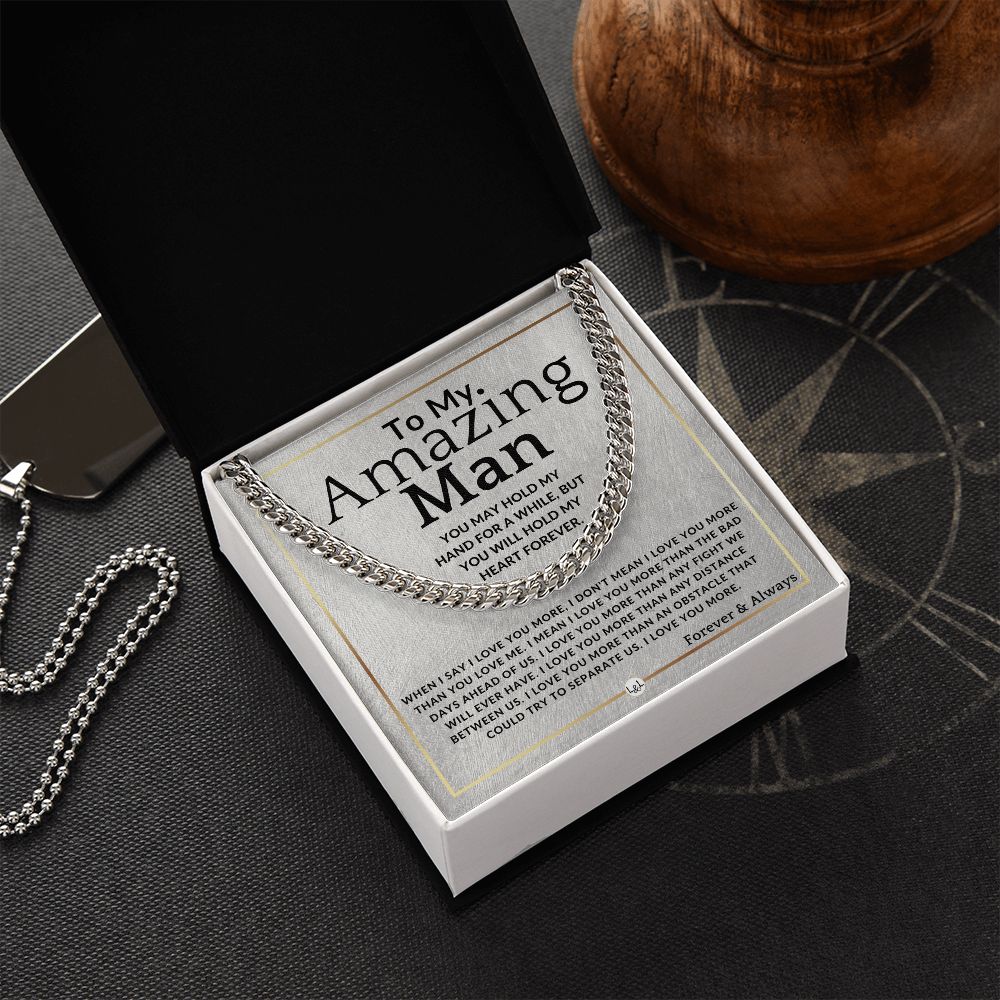 To My Man - I Love Your More - Meaningful Gift Ideas For Him - Romantic and Thoughtful Christmas, Valentine's Day Birthday, or Anniversary Present